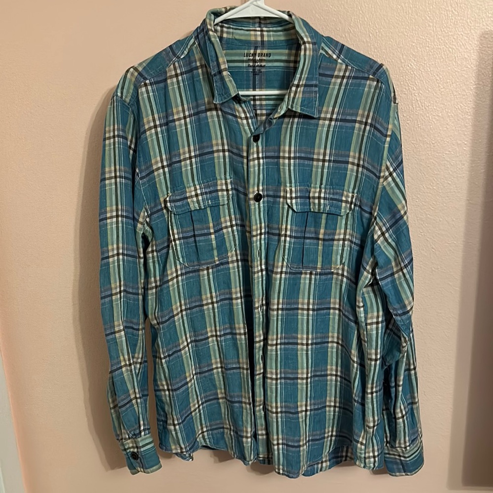 Lucky brand, Irish linen button down